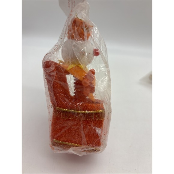 Vtg Plastic Clown Jack in the Box Christmas Tree Ornament Holiday Hong Kong NOS - Picture 8 of 11